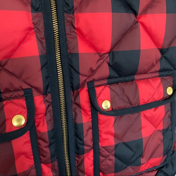 J. Crew Buffalo Plaid Excursion Puffer Vest - Picture 3 of 5